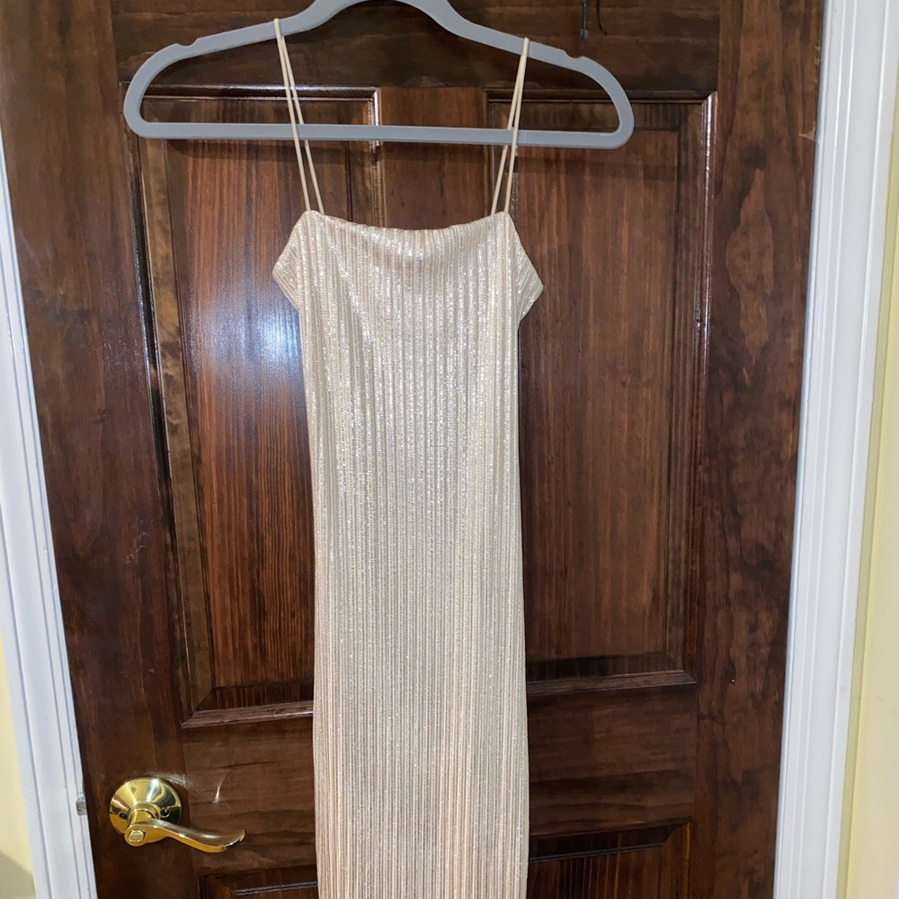 Iridescent gold dress